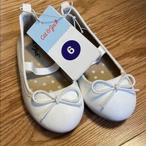 Cat & Jack White Kids Dress Shoes with Bow